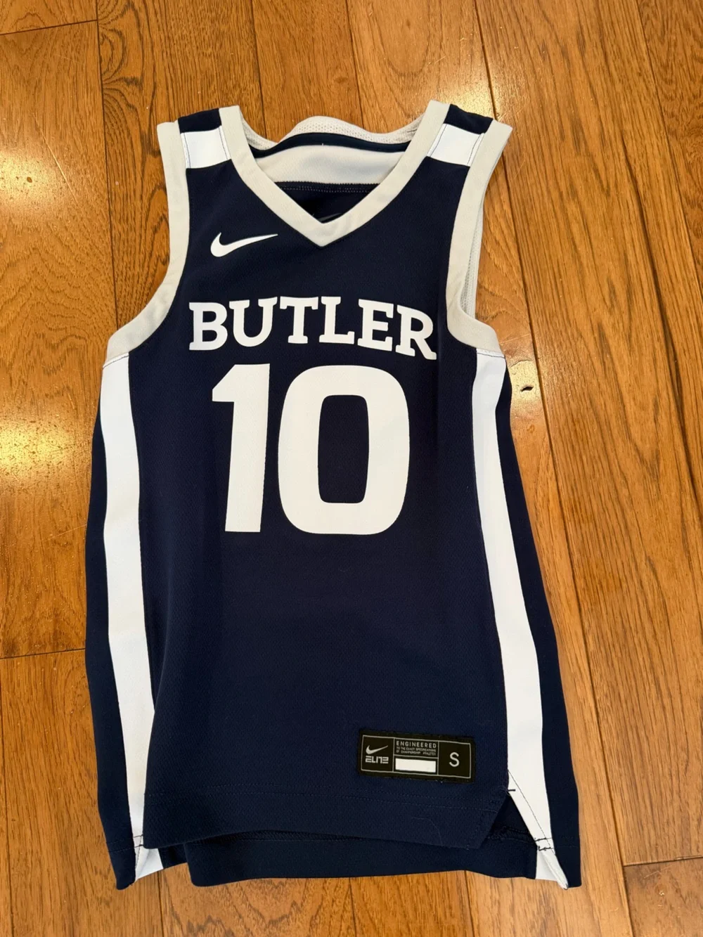 Nike Navy & White Butler #10 Kids Basketball Jersey